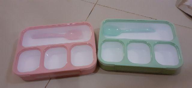 Tempat Makan Yooyee 578 Green Pink Blue Anti Tumpah