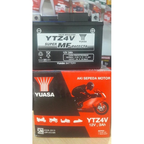 Aki motor Yamaha New Jupiter Z YTZ4V Yuasa Aki Kering langgengb4 Kualitas Baik