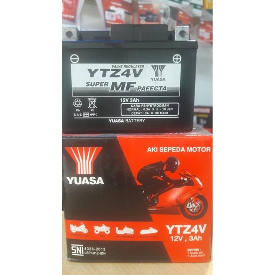 Aki motor Yuasa YTZ4V aki kering