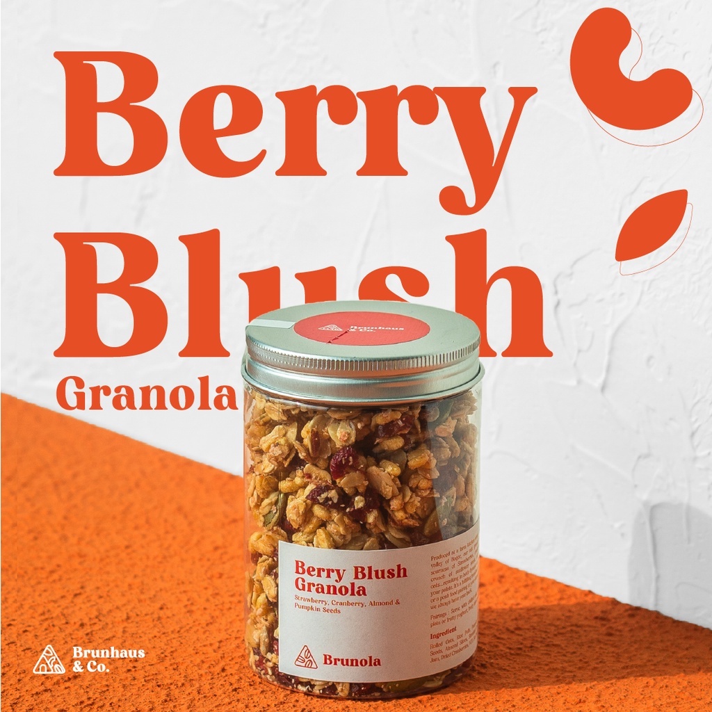 

Brunhaus Berry Blush Granola 100gr Sarapan Cemilan Gandum Oat Strawberry Cranberry