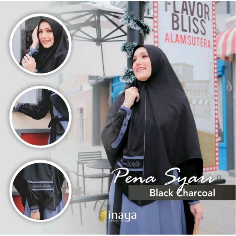 Pena syar'i by inaya PREWASH size L /preloved inaya/new inaya/gamis syar'i