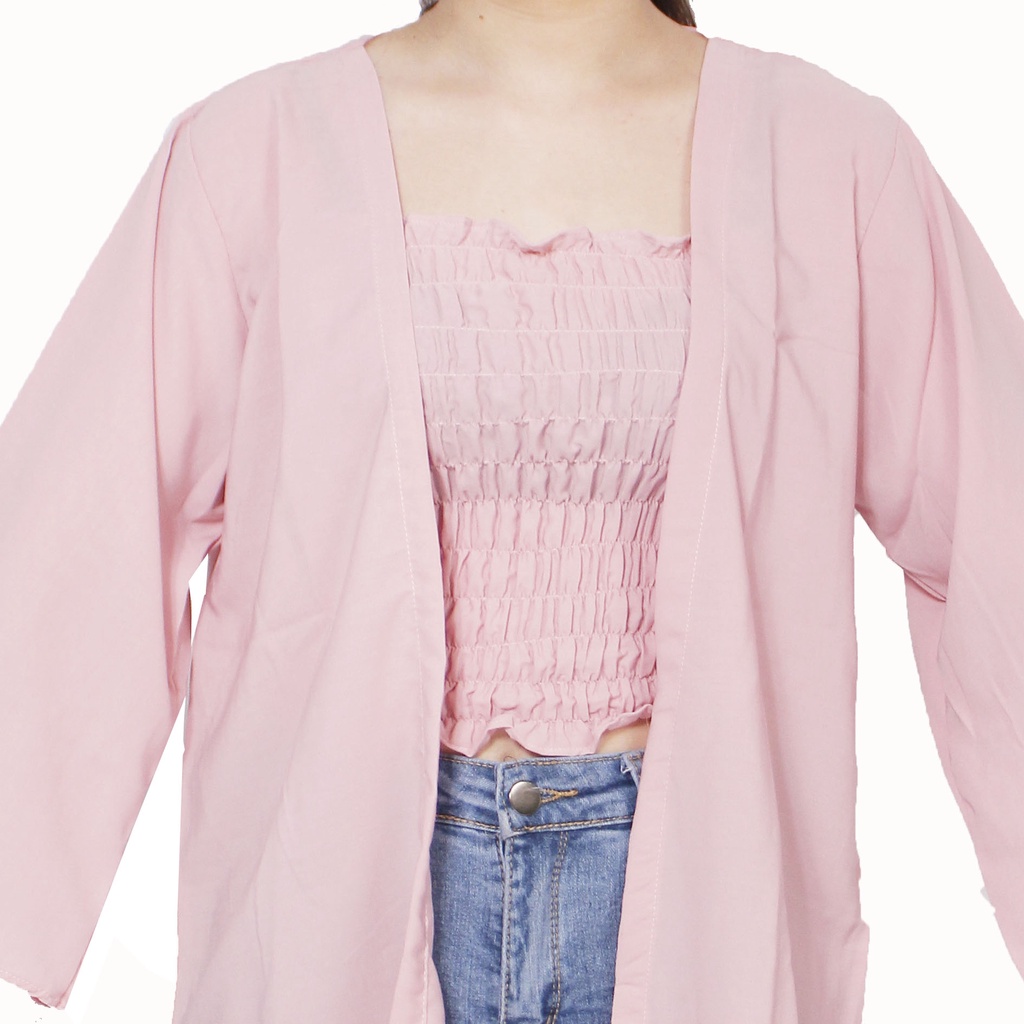 Atasan - Cardigan - SET KEMBEN 7/8 - Baju Wanita Kekinian - Baju Wanita - Pakaian Wanita