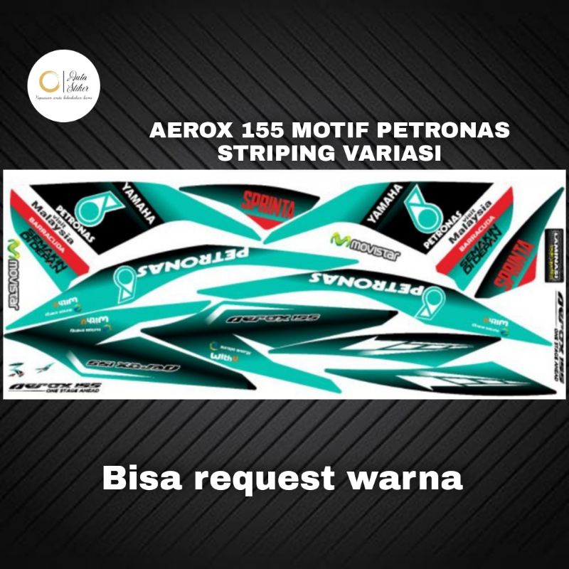 STIKER STRIPING VARIASI AEROX 155 MOTIF PETRONAS