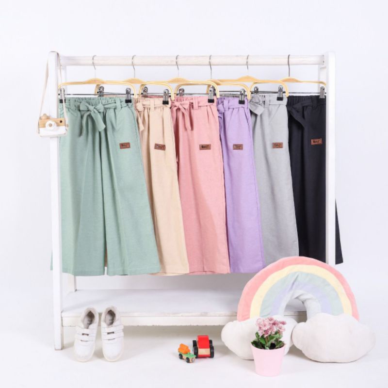 Celana panjang kulot anak perempuan bahan katun ramy premium Rysya Andin  murah