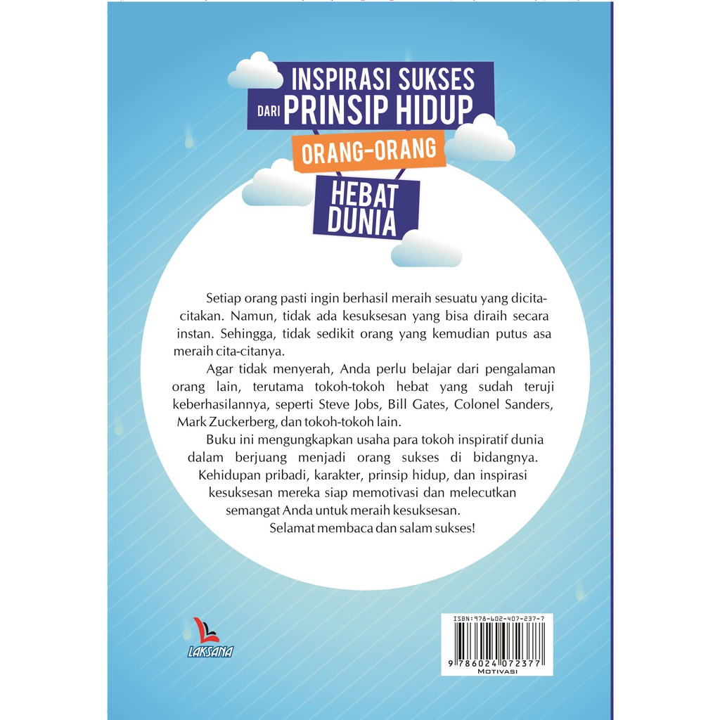 Buku Inspirasi Sukses dari Prinsip Hidup Orang-Orang Hebat Dunia - Laksana-1