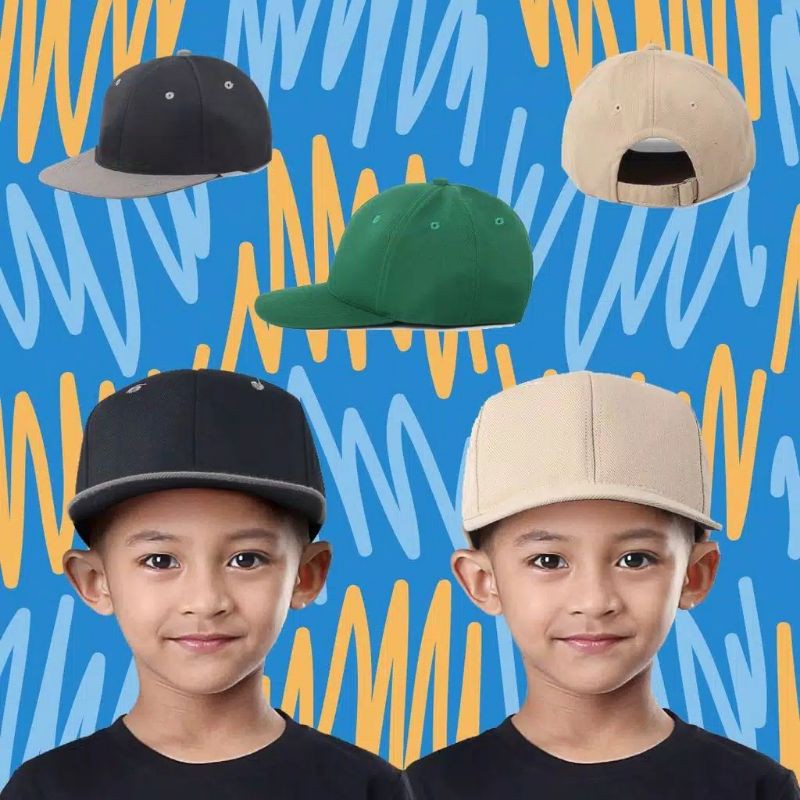 Topi Anak Terbaru | Topi Baseball Anak Cowok | Topi Polos Tebal