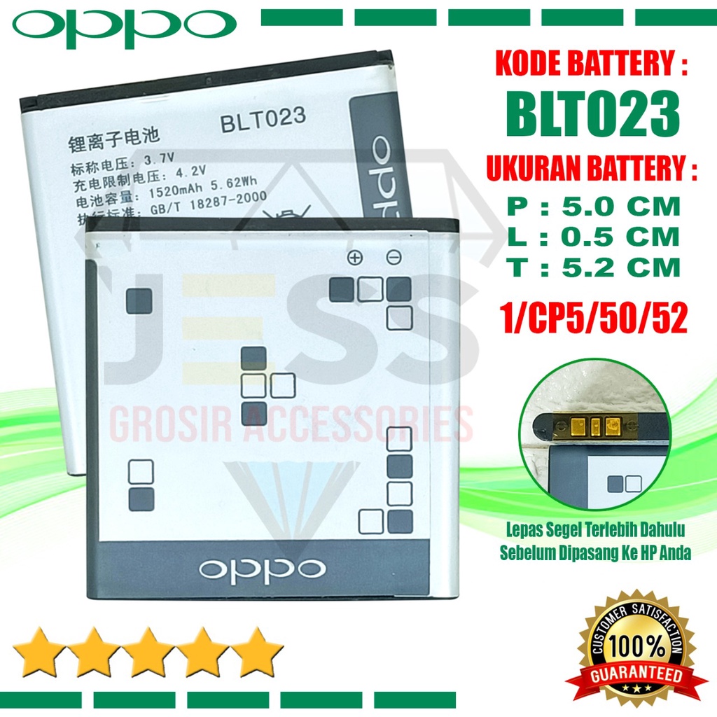 Baterai Battery Original BLT023 BLP023 For tipe OPPO A91 , X905 , R807 , R811