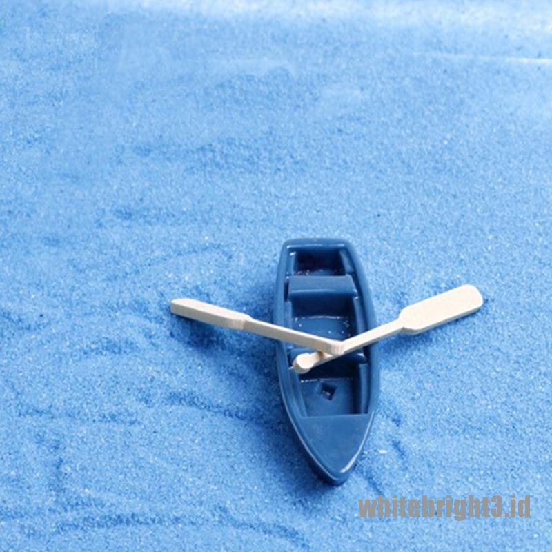 (white3) 1 Set Miniatur Perahu Untuk Dekorasi Taman Peri