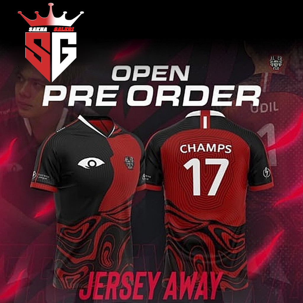 JERSEY GAMING AE ALTER EGO AWAY HITAM MERAH 2020 / Free Nickname