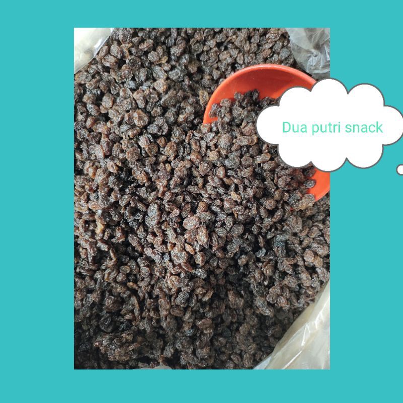 

Kismis hitam ukuran sedang 500gr