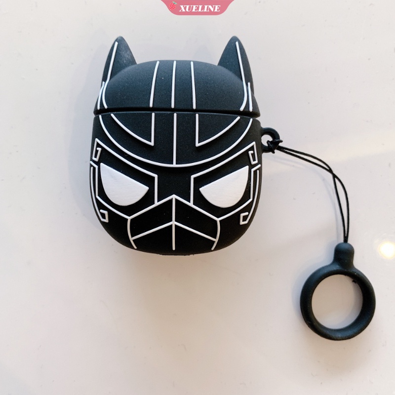 Casing Silikon Motif Marvel Iron Man Venom Untuk Simpan Earphone Wireless Bluetooth Apple AirPods 1 / 2 / 3pro