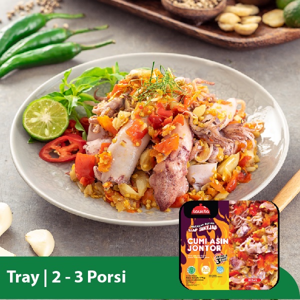 

Laukita Cumi Asin Jontor Pedas Frozen Food [175g]