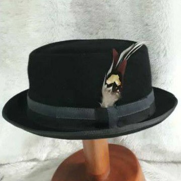 Topi laken porkpie pria wanita topi jazz klasik style topi musisi topi terlaris porkpie hat