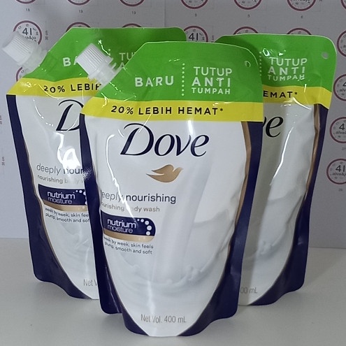 Dove Deeply Nourishing Dengan Tutup 400ml REFILL