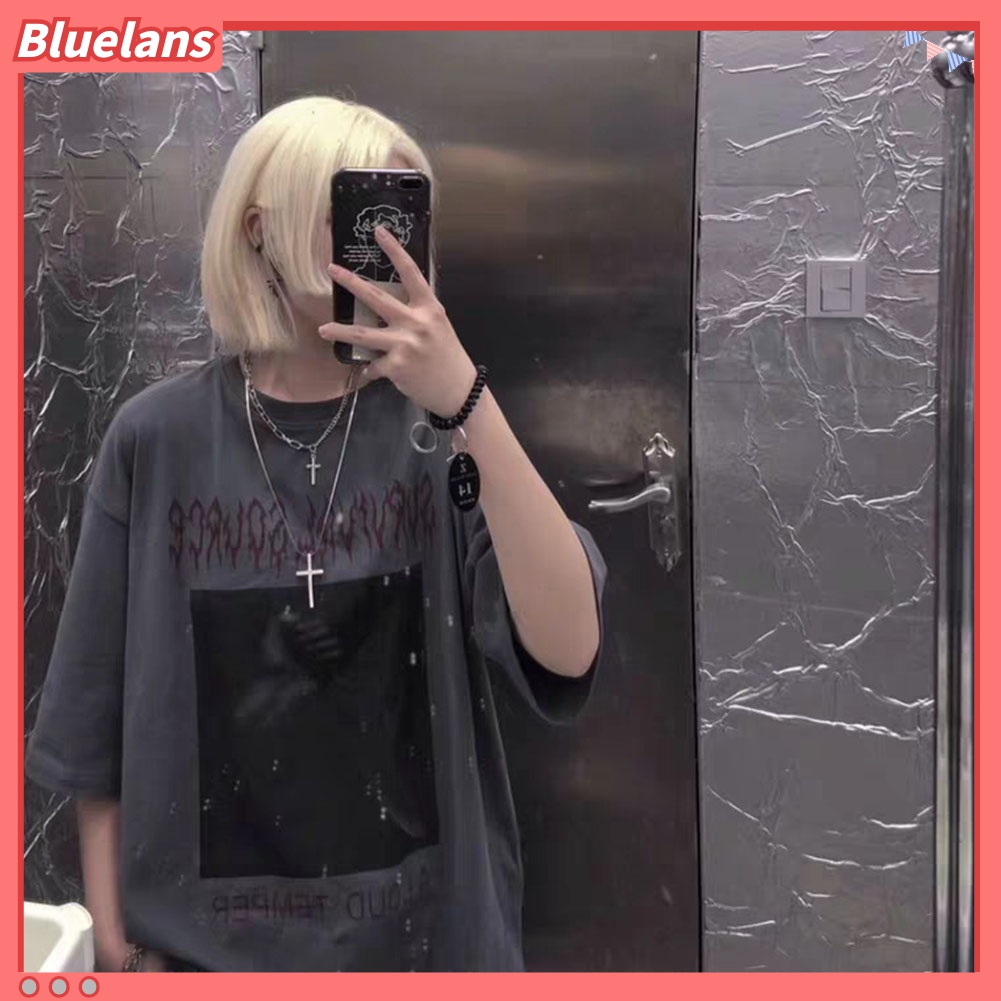 1 / 3Pcs Kalung Rantai Klavikula Dengan Liontin Salib Persegi Panjang Untuk Unisex