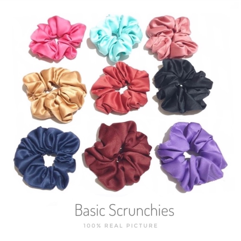 Basic Scrunchies Satin Silk