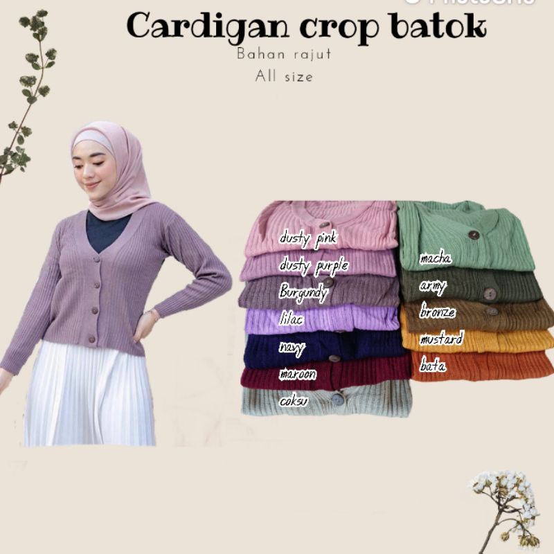WILLY CARDIGAN RAJUT / CARDIGAN CROP RAJUT / Cardigan rajut crop kancing batok / WILLY CROP CARDY RAJUT-1