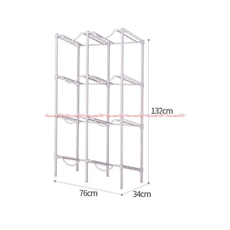 Krisbow Rak Galon 8 Botol Putih Tempat Meletakkan Galon Air Untuk Minimarket Warung Tempat Tatakan Rack Galon Air Mineral Air minum 4tingkat Kris Organizer Display