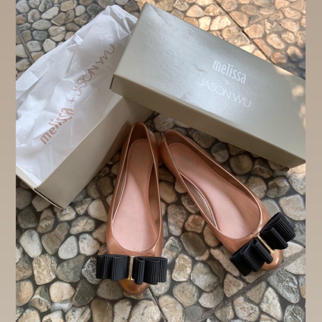 Flat shoes Melissa ori, kelengkapan seperti digambar