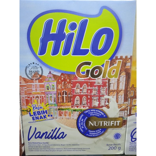 

Hilo Gold Nutrifit Vanila 200 Gram