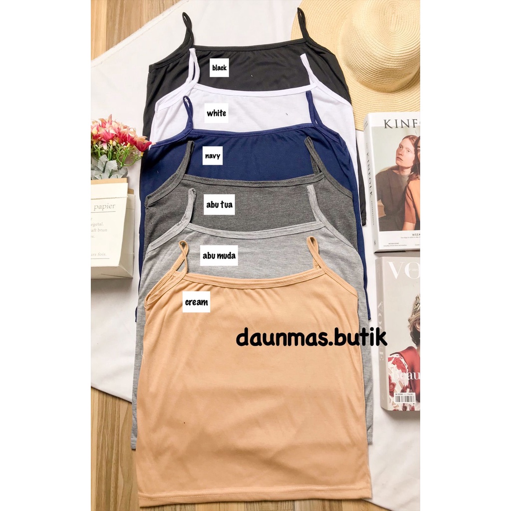 1KG MUAT 10PCS | TANKTOP TALI TANK TOP TALI KECIL SPANDEK RAYON SUPER ADEM