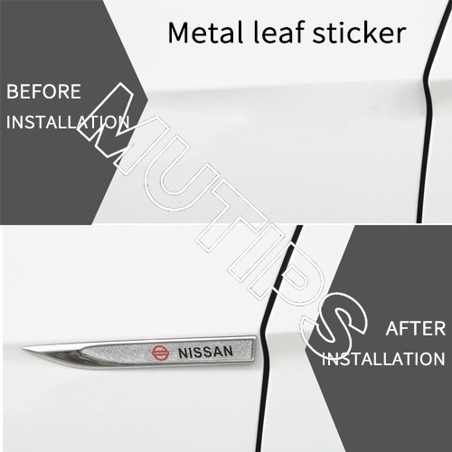 NISSAN 2 Pcs Sticker Dekorasi Panel Pintu Mobil Bahan Logam Aksen Berlian Imitasi Untuk March Juke Skyline Terrano Gtr Livina Xtrail t31 t30