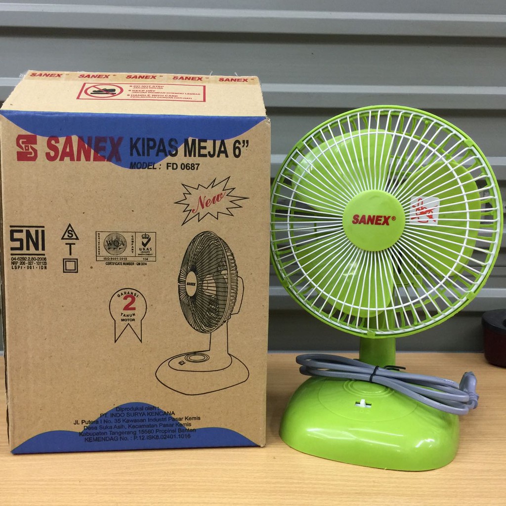 KIPAS ANGIN MEJA 6 INCH DESK FAN SANEX FD-0688 KIPAS ANGIN MEJA SANEX 6 INCH