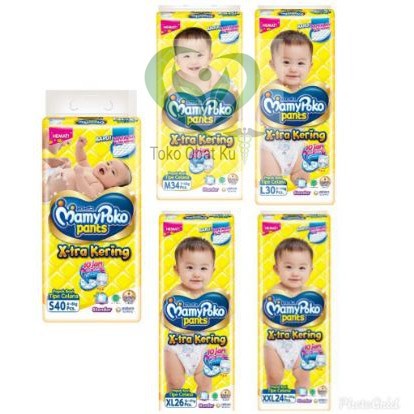 Promo MAMYPOKO S40, M34, L30, XL26, XXL24 ALL VARIANT / DIAPERS POPOK MAMI POKO