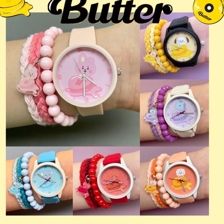 Jam Tangan BTS BT21 BUTTER EDITION/ Gelang BTS / Gelang BT21 / Gelang BT21 Butter [BAM.19Au22ᵟ]