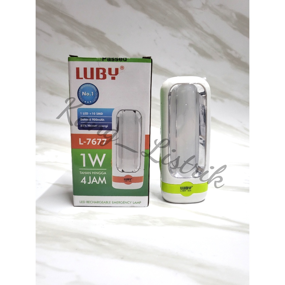 Lampu Emergency Luby L-7677 / Senter Emergency Luby L7677