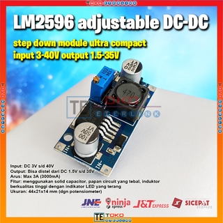DC-DC LM2596 4.0 ~ 40 Modul Regulator Voltase Converter Step Down 1.3-37v [BISA COD]