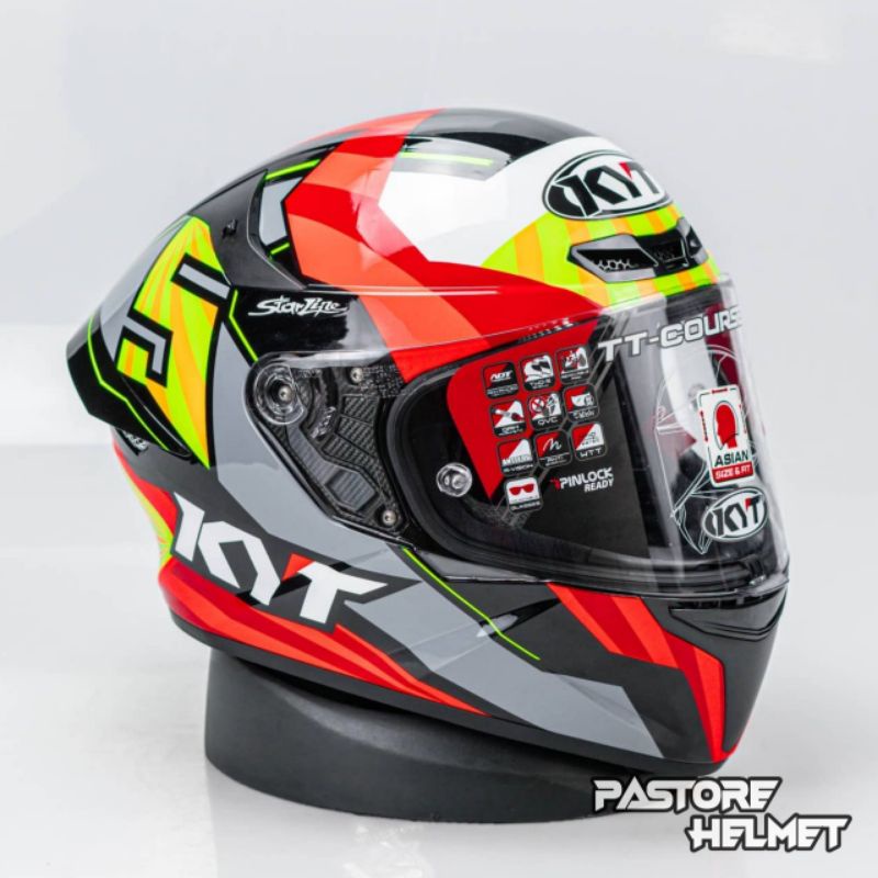 Jual Helm KYT TT Course FLUX Jaume Masia Original / TTC Jaume Masia