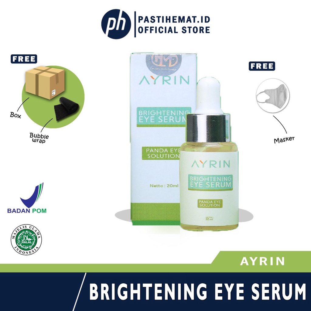 AYRIN Brightening Eye Serum PENGHILANG MATA PANDA, Kantung Mata &amp; Kerutan Mata