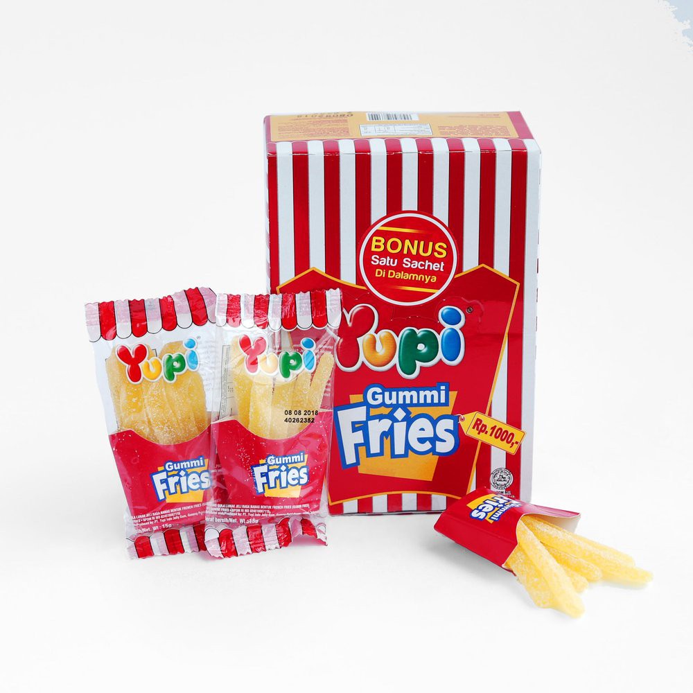 YUPI GUMMY FRIES 15GR 12'S