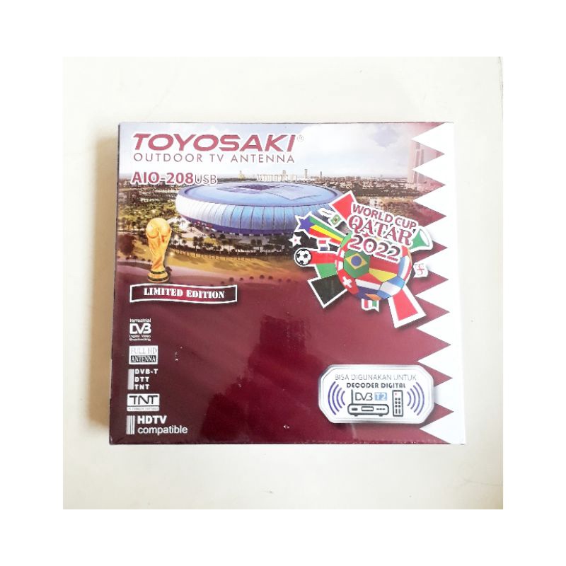 Antena TV digital indoor outdoorTOYOSAKI AIO 208 USB Antena TV dalam Toyosaki