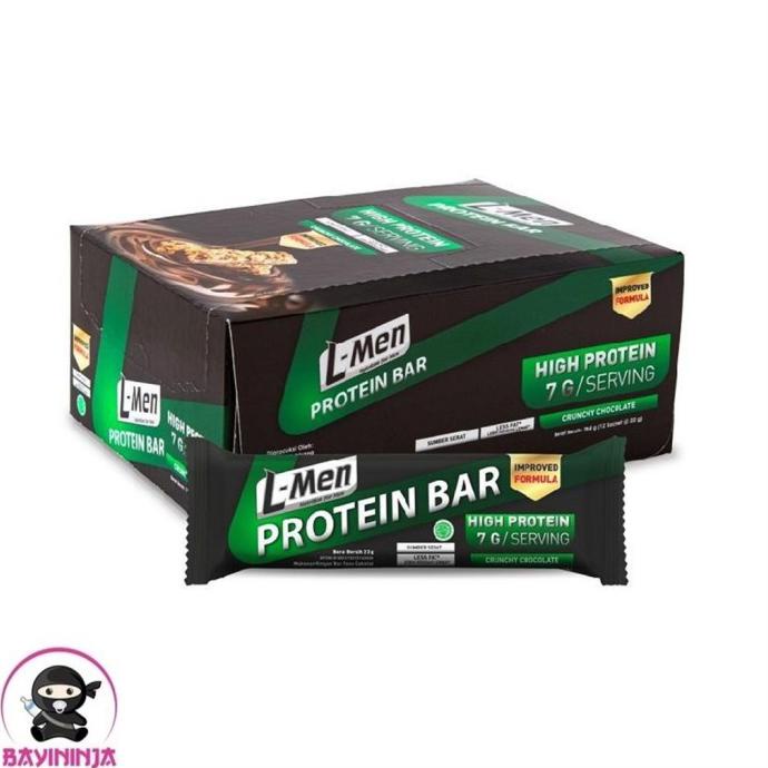 

LMEN L-MEN PROTEIN BAR CRUNCHY CHOCOLATE BOX ISI 12 PCS