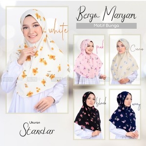 Bergo Maryam Motif Bunga