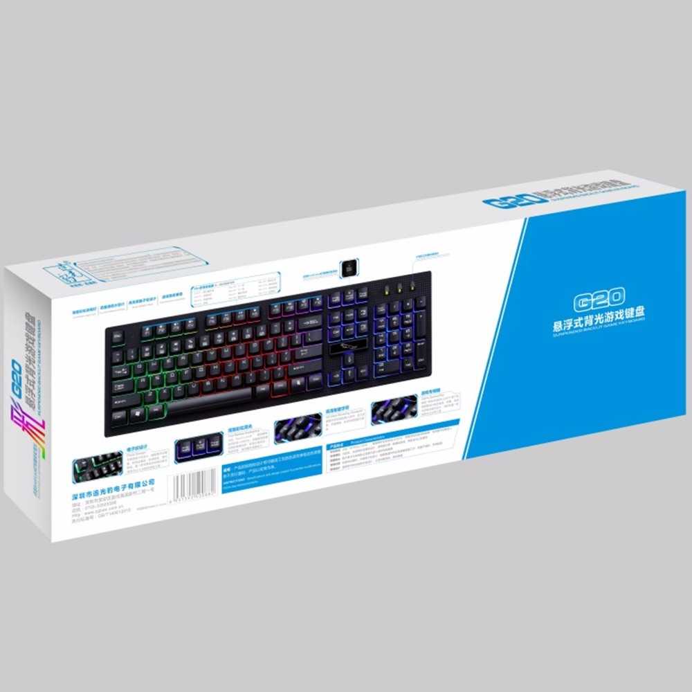 Leopard G20 Gaming Keyboard LED / Keyboard Gaming Game Mechanical Rgb Rainbow Hp Wireless / Gaming Keyboard Komputer Kyboard Tkl Model Keren USB Cable RGB Gaming Warna Warni komputer LED Mekanis / Keyboard LED Display Rainbow Murah Original