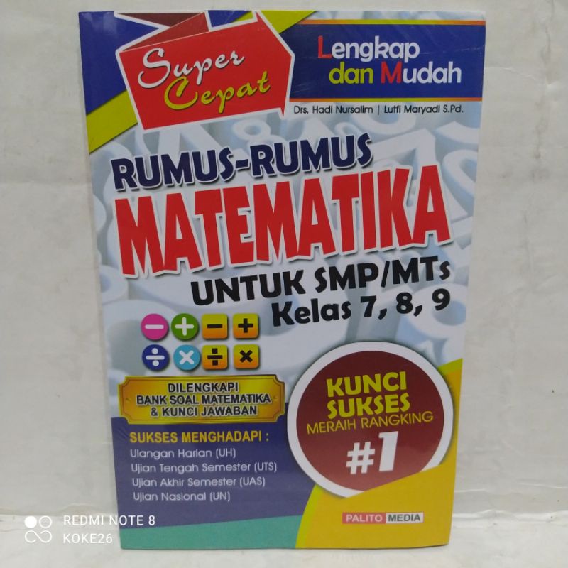 Jual Buku Super Cepat Rumus - Rumus Matematika SMP Kelas 7,8,9 PM ...