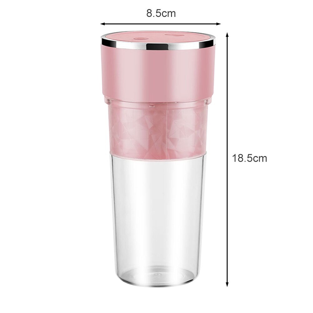 Bisa COD Blender Mixer Buah Portable Mini Juicer Cup USB Rechargeable 400ML - Alloet BG-G01