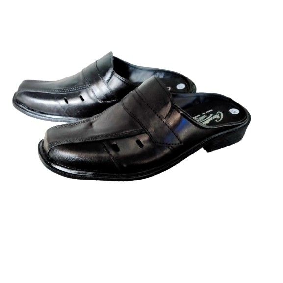 Sepatu Selop Pria Kulit Asli / Selop Pria Kerja Slop Kantor