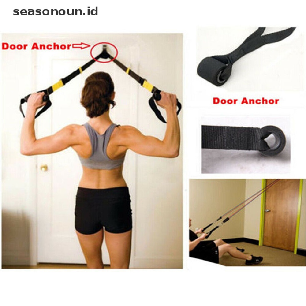 (seasonoun) Sabuk Resistance Band Elastis Bahan Latex Untuk Pilates / Olahraga Indoor