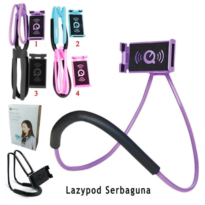 LAZYPOD LEHER LAZY NECK LAZY POD HOLDER HP FLEXIBLE HANGING PINGGANG