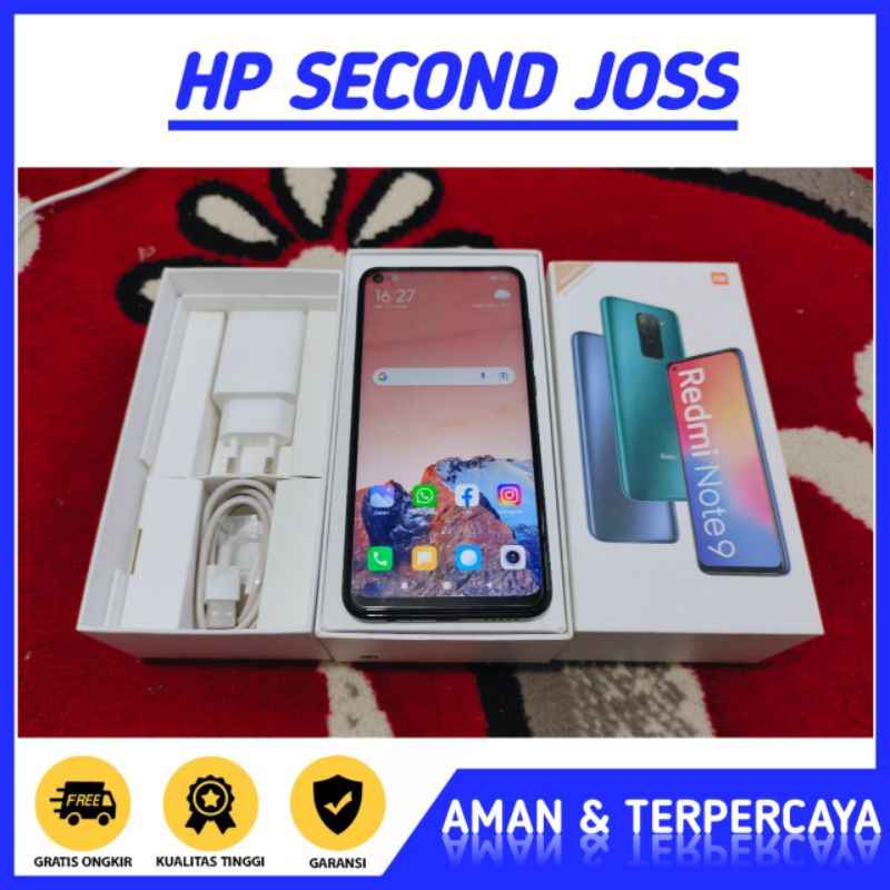 Redmi Note 9 Ram 6/128 GB Second bergaransi