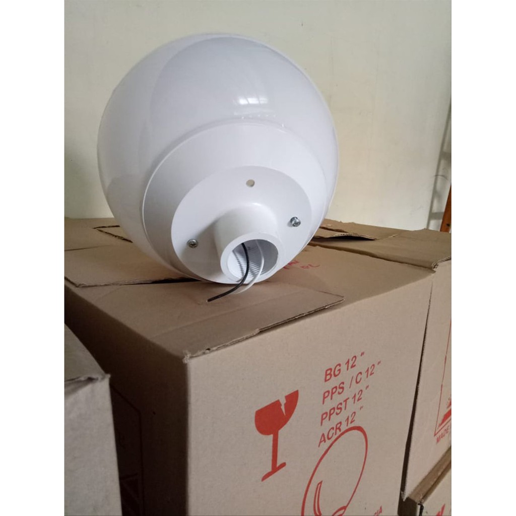 LAMPU TAMAN BOLA BAHAN PPS / FIBER 12 INCH / 30CM SUSU