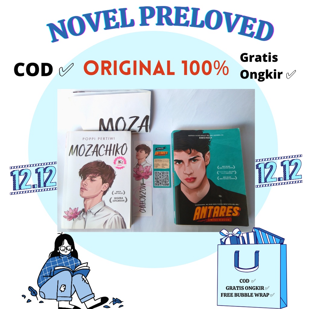 Novel Wattpad Preloved Original Antares By Rweinda+TTD Penulis Novel Mozachiko by Poppi Pertiwi+Post