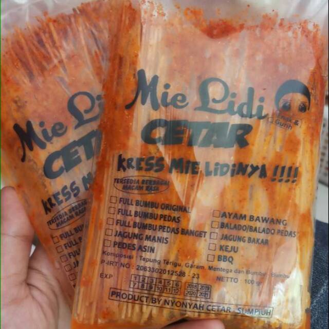 

Mie lidi cetar bumbu basah