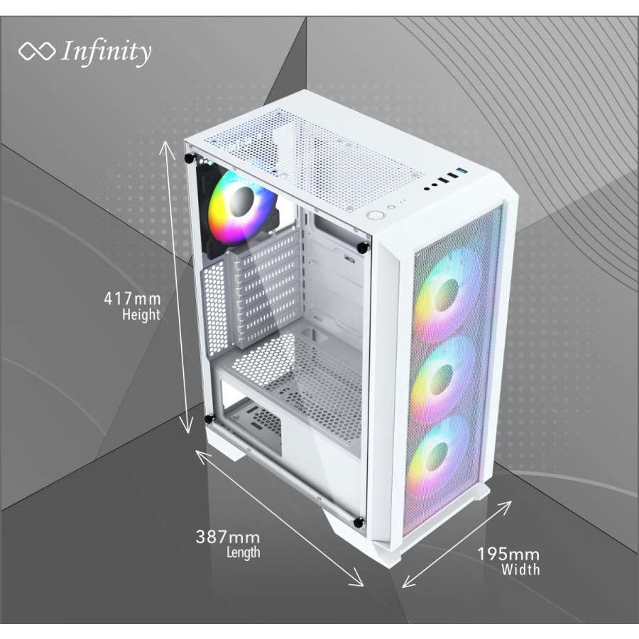 Casing GAMING INFINITY NEBULA v4 ATX Gaming Case