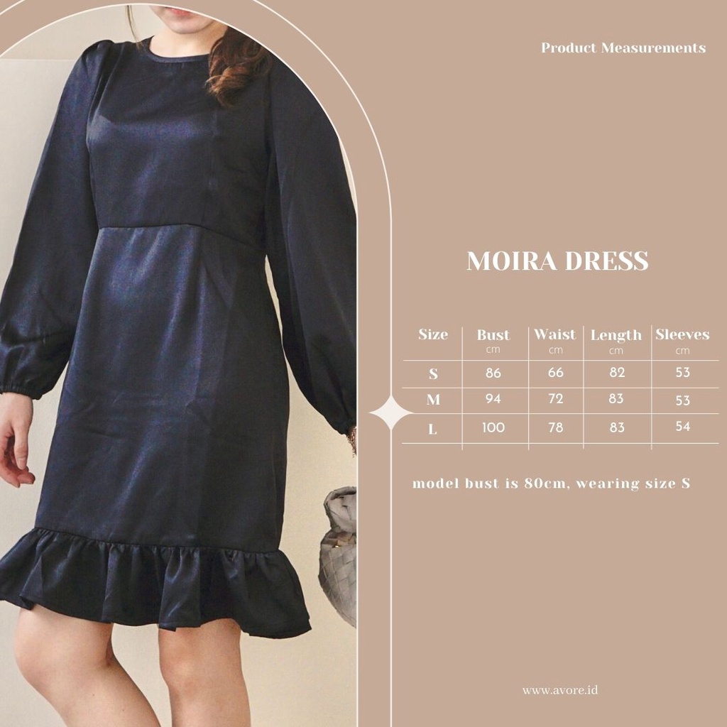 Avore - Moira Dress in Black - Dress Wanita