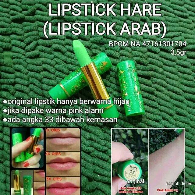Lip hare original BPOM lipstik arab hare BPOM lipstick hare